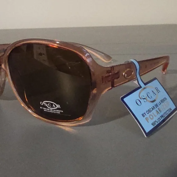 OSCAR by OSCAR DE LA RENTA NWT Translucent Frame Polarized Sunglasses - Picture 3 of 12